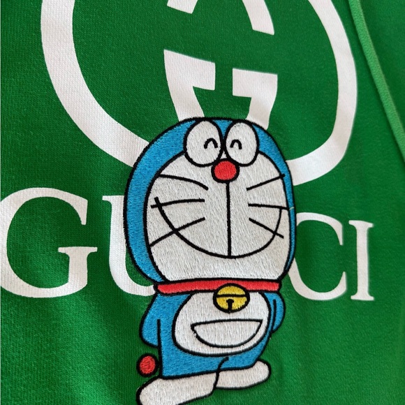 Doraemon x Gucci Green Hoodie - Picture 4 of 9